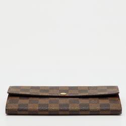 Pre Owned Louis Vuitton Damier Ebene Canvas Sarah Long Wallet
