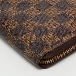 Pre Owned Louis Vuitton Damier Ebene Canvas Zippy Wallet