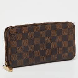 Pre Owned Louis Vuitton Damier Ebene Canvas Zippy Wallet