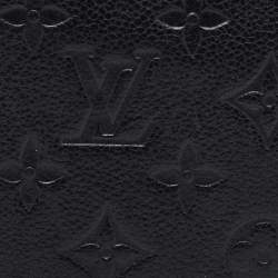 Pre Owned Louis Vuitton Black Monogram Empreinte Leather Zippy Wallet