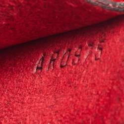 مملوكة مسبقًا حقيبة لويس فيتون كاستليان أحمر إيبي جلد أكسيسوارز صغيرة