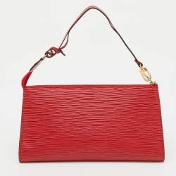 مملوكة مسبقًا حقيبة لويس فيتون كاستليان أحمر إيبي جلد أكسيسوارز صغيرة