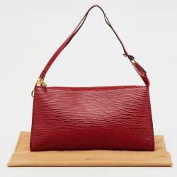 Pre Owned Louis Vuitton Castilian Red Epi Leather Pochette Accessoires Bag