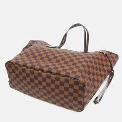 Pre Owned Louis Vuitton Neverfull MM Brown Damier Ebene Coated Canvas Tote Bag