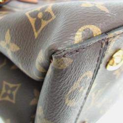 Pre Owned Louis Vuitton Flower Brown Monogram Coated Canvas Leather Shoulder Bag