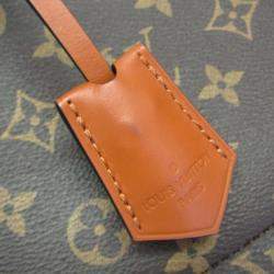 Pre Owned Louis Vuitton Flower Brown Monogram Coated Canvas Leather Shoulder Bag