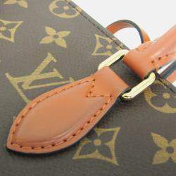 Pre Owned Louis Vuitton Flower Brown Monogram Coated Canvas Leather Shoulder Bag