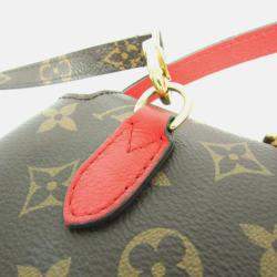 Pre Owned Louis Vuitton Marignan Coquelicot Brown Monogram Coated Canvas Leather Shoulder Bag