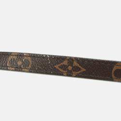 Pre Owned Louis Vuitton Marignan Coquelicot Brown Monogram Coated Canvas Leather Shoulder Bag