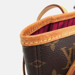 Pre Owned Louis Vuitton Neverfull PM Brown Monogram Coated Canvas Tote Bag
