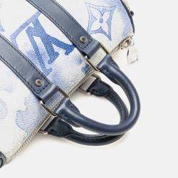 Pre Owned Louis Vuitton White Monogram Watercolor Keepall Bandouliere XS