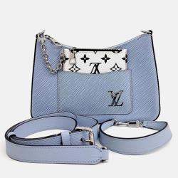 Pre Owned Louis Vuitton Blue Leather Epi Marel Bag
