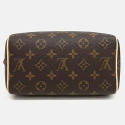 Pre Owned Louis Vuitton Brown Coated canvas Monogram Bandouliere Speedy 20
