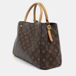Pre Owned Louis Vuitton Brown Coated Canvas and Leather Monogram Montaigne MM
