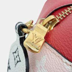 Pre Owned Louis Vuitton Multicolor Pink Leather Beach Pouch