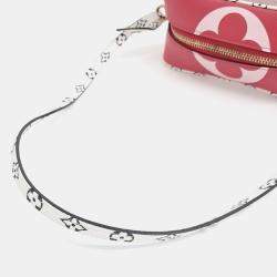 Pre Owned Louis Vuitton Multicolor Pink Leather Beach Pouch