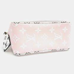 Pre Owned Louis Vuitton Multicolor Pink Leather Beach Pouch