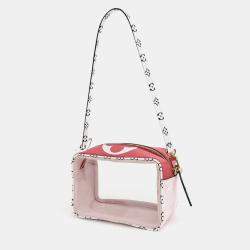 Pre Owned Louis Vuitton Multicolor Pink Leather Beach Pouch