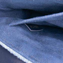 Pre Owned Louis Vuitton Blue Limited Edition Denim Patches New Wave Chain MM