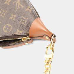 Pre Owned Louis Vuitton Loop Brown Reverse Monogram Canvas Hobo Bag