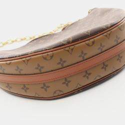 Pre Owned Louis Vuitton Loop Brown Reverse Monogram Canvas Hobo Bag