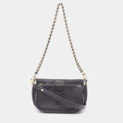Pre Owned Louis Vuitton Multi Pochette Accessoires Black Monogram Empreinte Leather Shoulder Bag