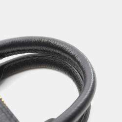 Pre Owned Louis Vuitton Speedy Nano Black Leather Shoulder Bag