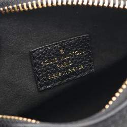 Pre Owned Louis Vuitton Speedy Nano Black Leather Shoulder Bag