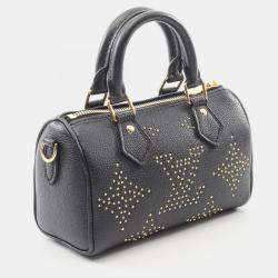 Pre Owned Louis Vuitton Speedy Nano Black Leather Shoulder Bag