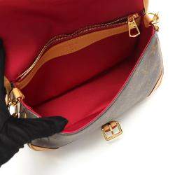 Pre Owned Louis Vuitton Diane PM Brown Monogram Coated Canvas Shoulder Bag