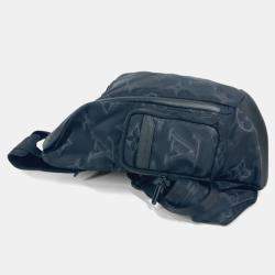 Pre Owned Louis Vuitton 3D Monogram Black Nylon Leather Backpack 