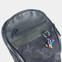 Pre Owned Louis Vuitton 3D Monogram Black Nylon Leather Backpack 