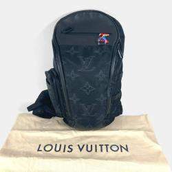 Pre Owned Louis Vuitton 3D Monogram Black Nylon Leather Backpack 