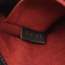 Pre Owned Louis Vuitton Montaigne BB Black Beige Monogram Empreinte Leather Handbag