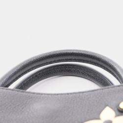Pre Owned Louis Vuitton Montaigne BB Black Beige Monogram Empreinte Leather Handbag