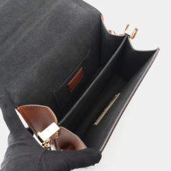 Pre Owned Louis Vuitton Dauphine Mini Monogram Reverse Brown Coated Canvas Leather Shoulder Bag