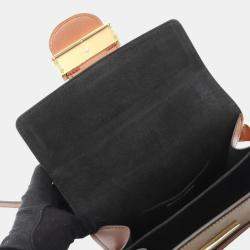 Pre Owned Louis Vuitton Dauphine Mini Monogram Reverse Brown Coated Canvas Leather Shoulder Bag