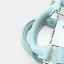 Pre Owned Louis Vuitton Keepall Bandouliere 25 Monogram Aqua Garden Blue Coated Canvas Leather Handbag