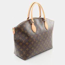 Pre Owned Louis Vuitton Boetie Nm MM Monogram Brown Coated Canvas Leather Handbag