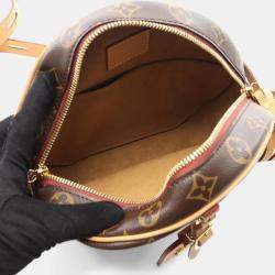 Pre Owned Louis Vuitton Boite Chapeau Souple MM Shoulder Bag Coated Canvas And Leather Monogram Brown