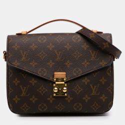 Pre Owned Louis Vuitton Brown Monogram Pochette Metis