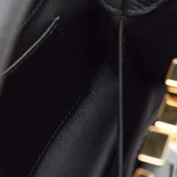 Pre Owned Louis Vuitton Black Leather Capucines Mini Bag
