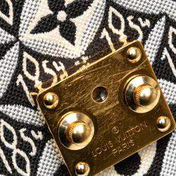 Pre Owned Louis Vuitton Black White Monogram Jacquard Since 1854 Pochette Metis