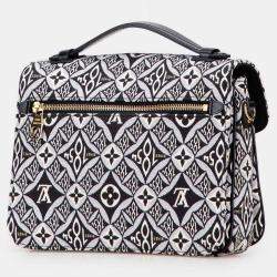 Pre Owned Louis Vuitton Black White Monogram Jacquard Since 1854 Pochette Metis