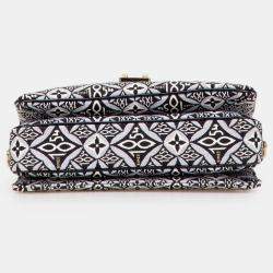 Pre Owned Louis Vuitton Black White Monogram Jacquard Since 1854 Pochette Metis