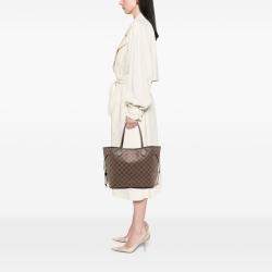 Pre Owned Louis Vuitton Brown Damier Ebene Neverfull MM