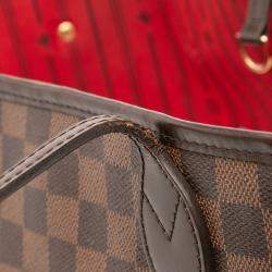 Pre Owned Louis Vuitton Brown Damier Ebene Neverfull MM