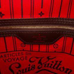 Pre Owned Louis Vuitton Brown Damier Ebene Neverfull MM
