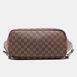 Pre Owned Louis Vuitton Brown Damier Ebene Neverfull MM