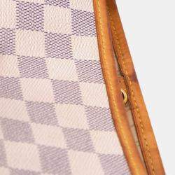 Pre Owned Louis Vuitton White Damier Azur Neverfull MM